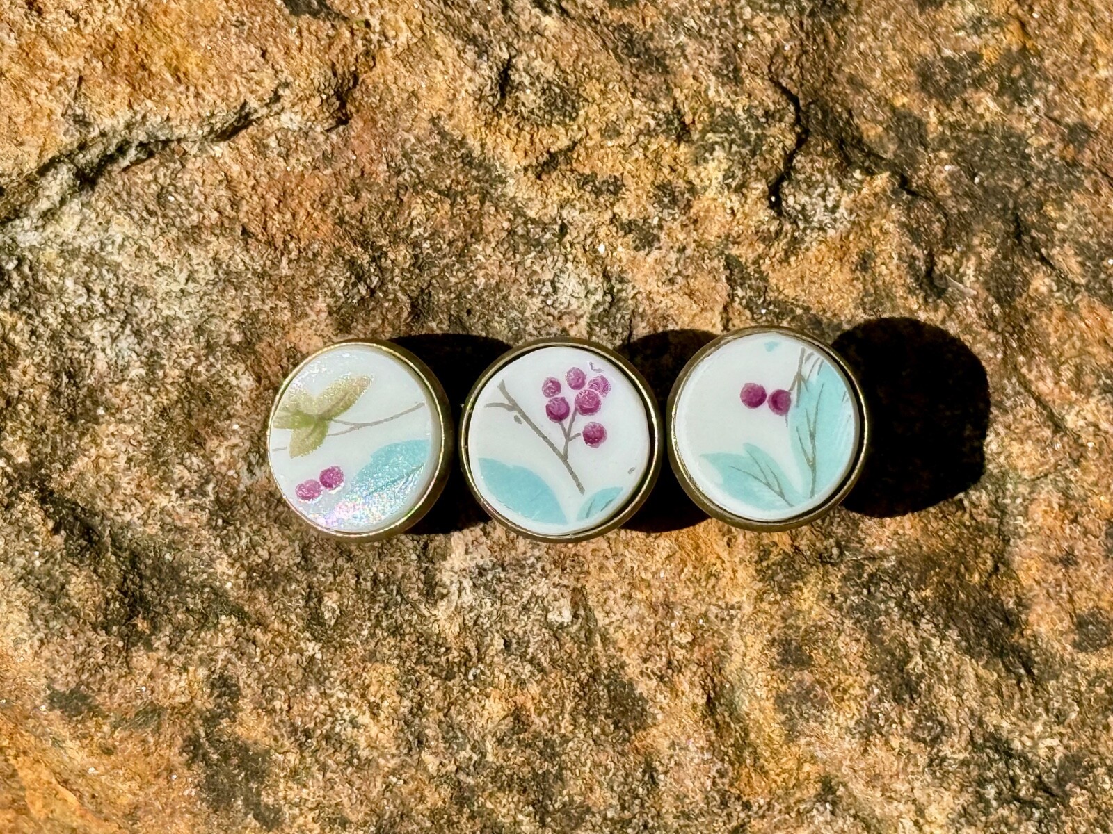 Hair Clip/French Barrette from vintage bone fine china broken plate girl, woman