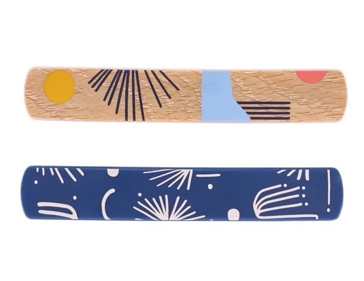 Goody Tru x Hola Lou Collab Stay Tight Autoclasp Barrettes, 2 Ct, New, Free Ship