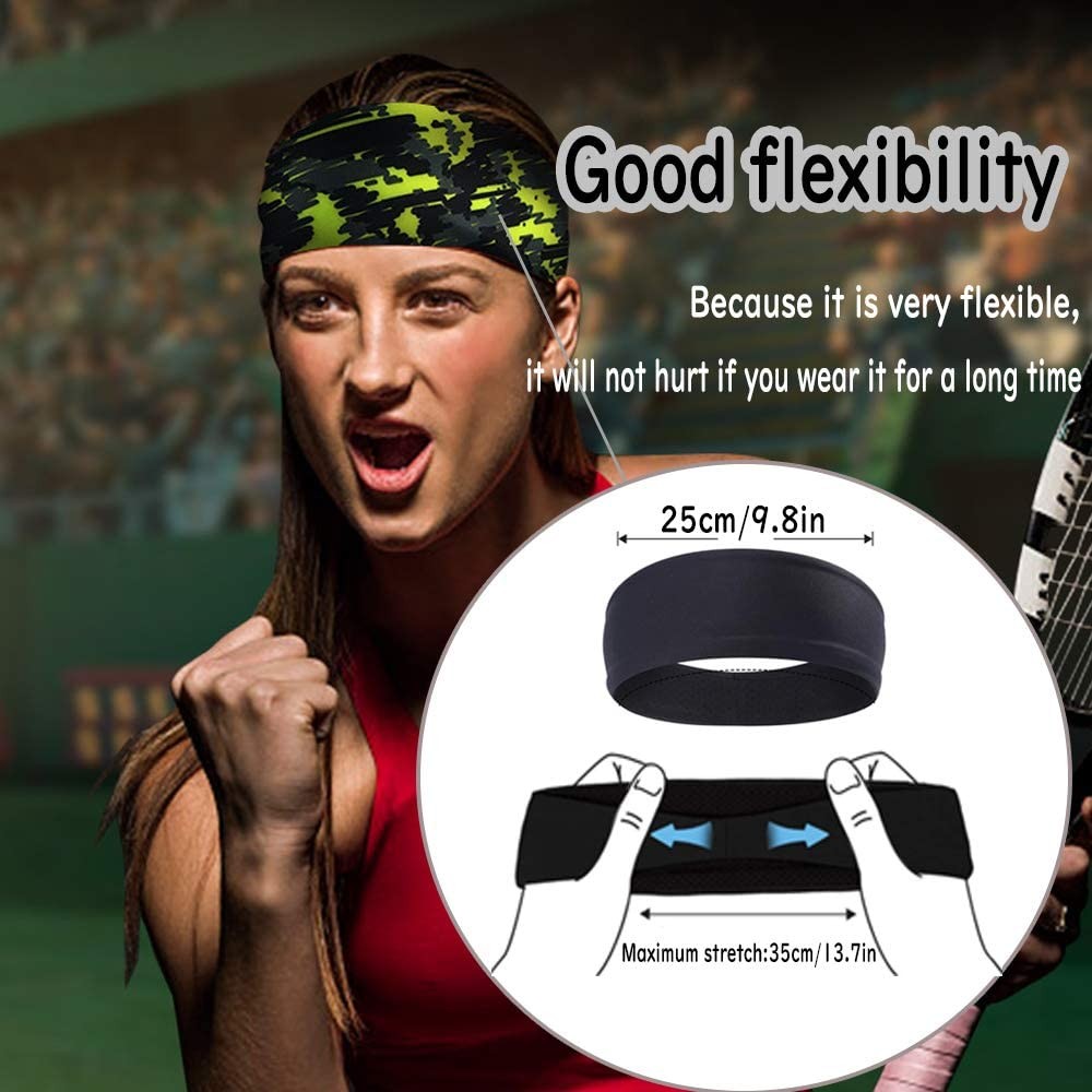 Sports Headband Sweatbands Running Gym Workout Fitness Hairband for Men Women