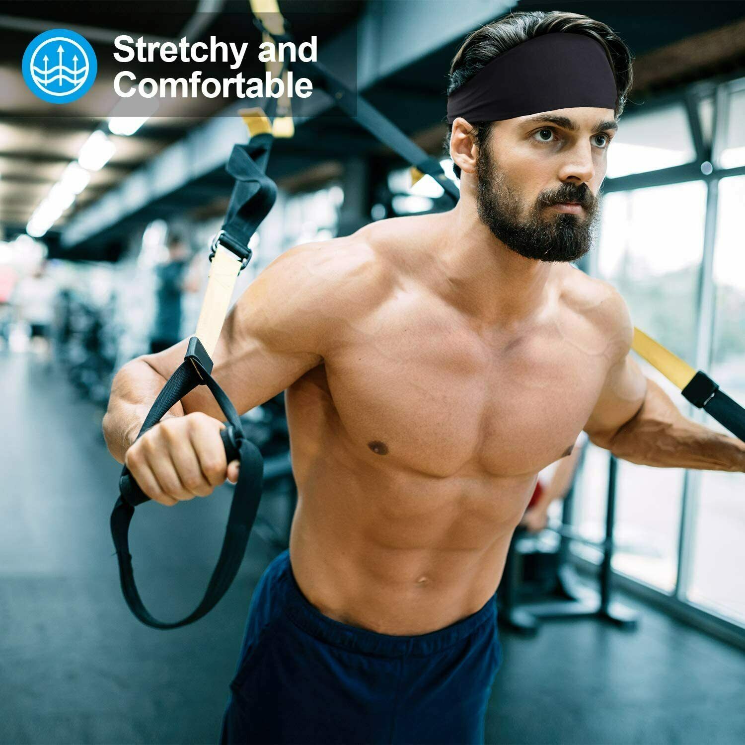 Sweatband Head Band Sweat Headband Gym Workout Sports Sweatbands for Men Women