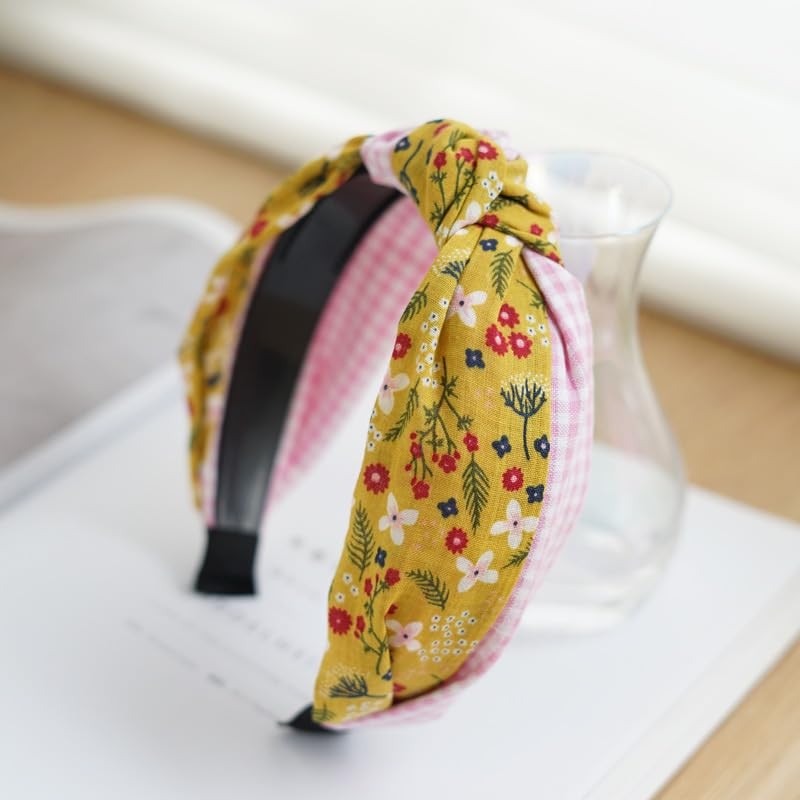 DILBABA 1 Count 10-Yellow Vintage Knot Headband