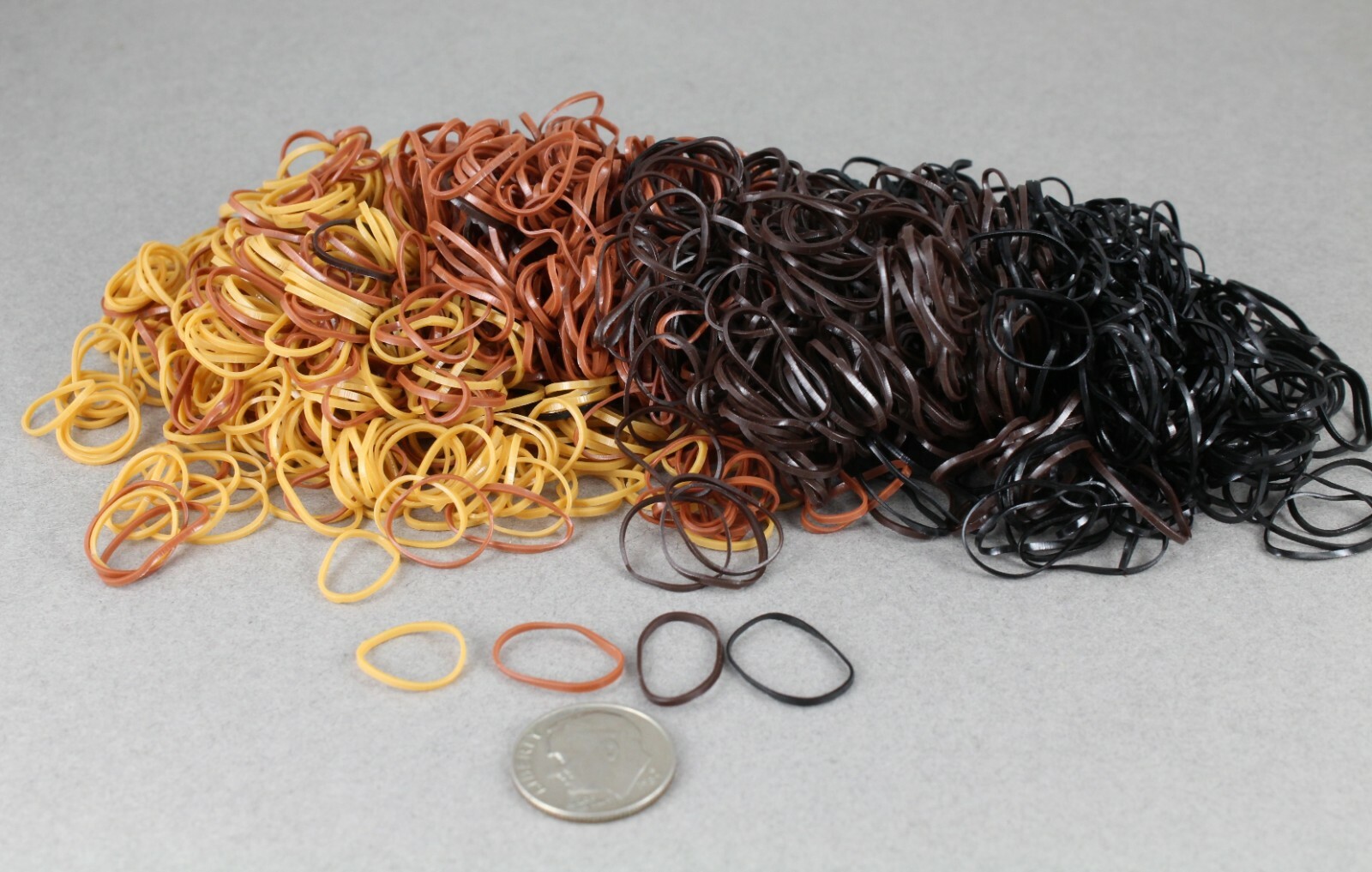 Brown Blonde Set pack 1800 small tiny mini hair ties elastics rubber bands braid