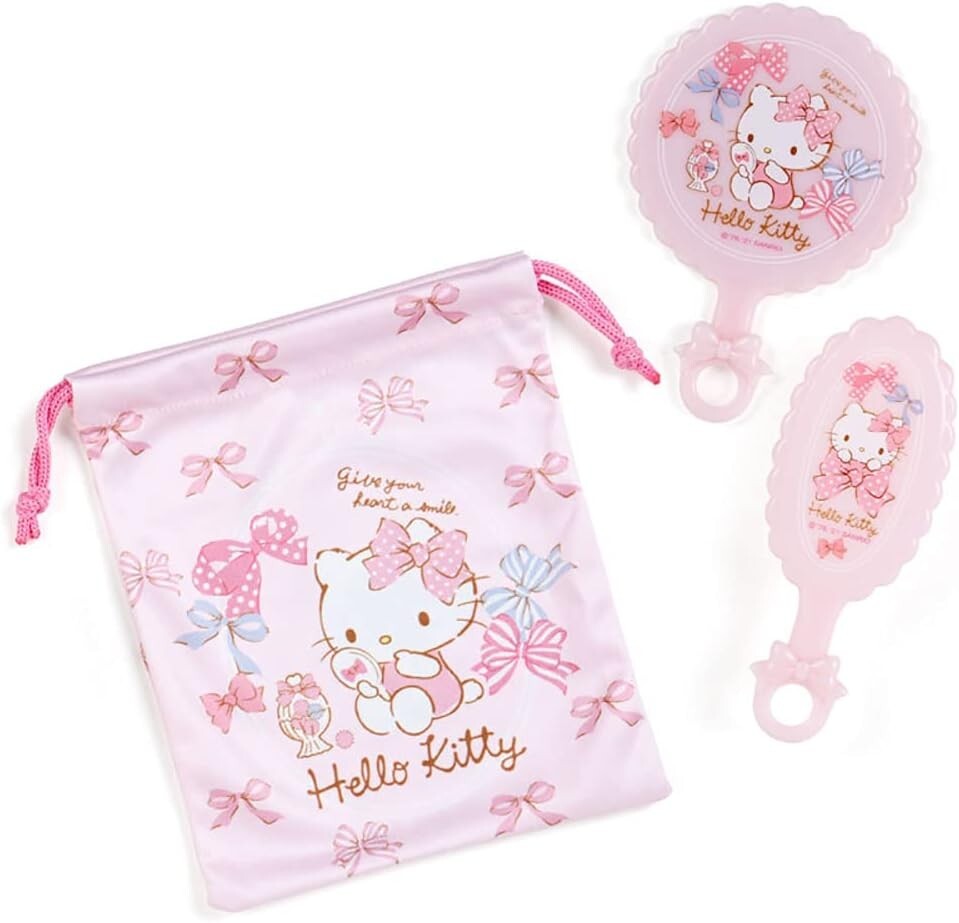 Sanrio, Hello Kitty, Mirror & Brush Set, 870111, ABS resin, glass, polyester