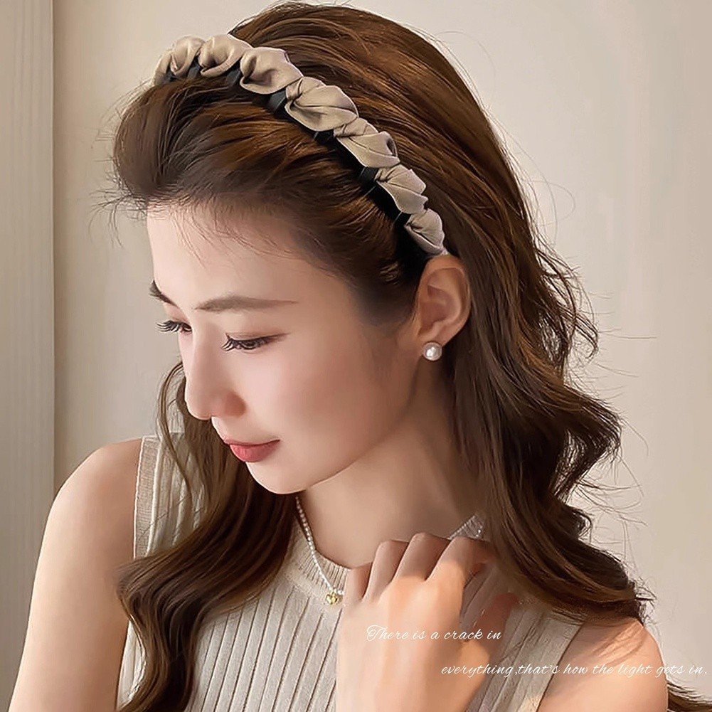 Womens Korean Style Headband with High Crown Slimming Effect for Daily Use
