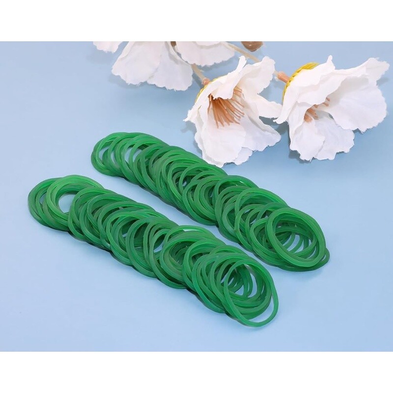 100pcs Natural Rubber Bands Soft Elastic Hair Ties Braids Photography Office Use