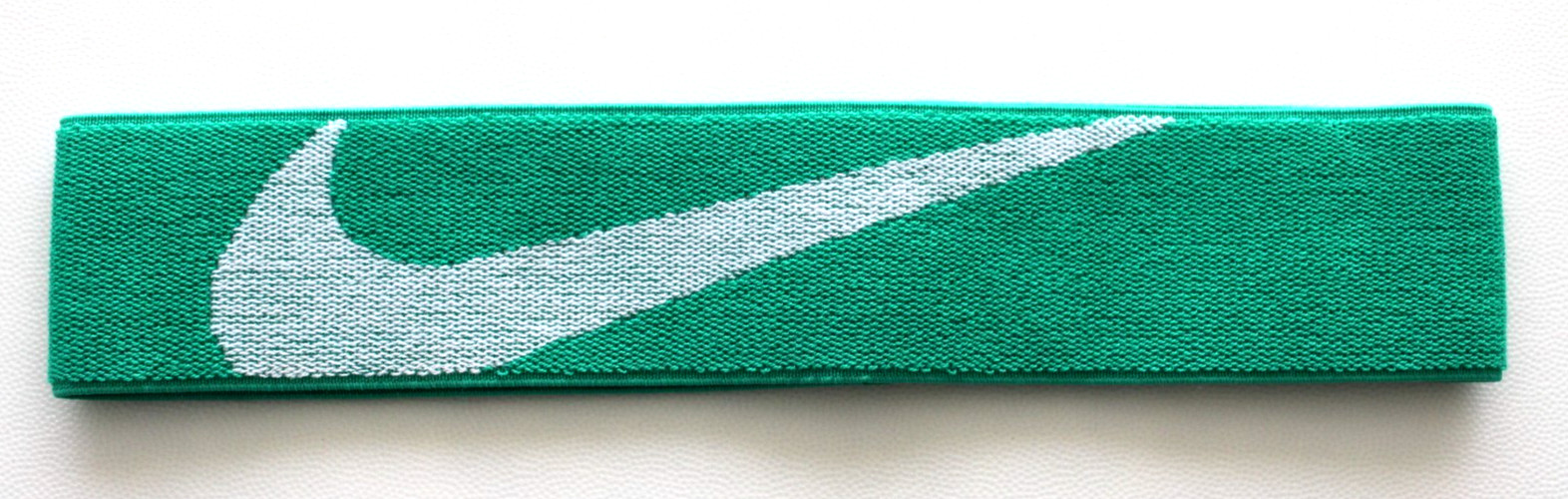 Nike Logo Knit Elastic Headband Unisex Adult Stadium Green/White