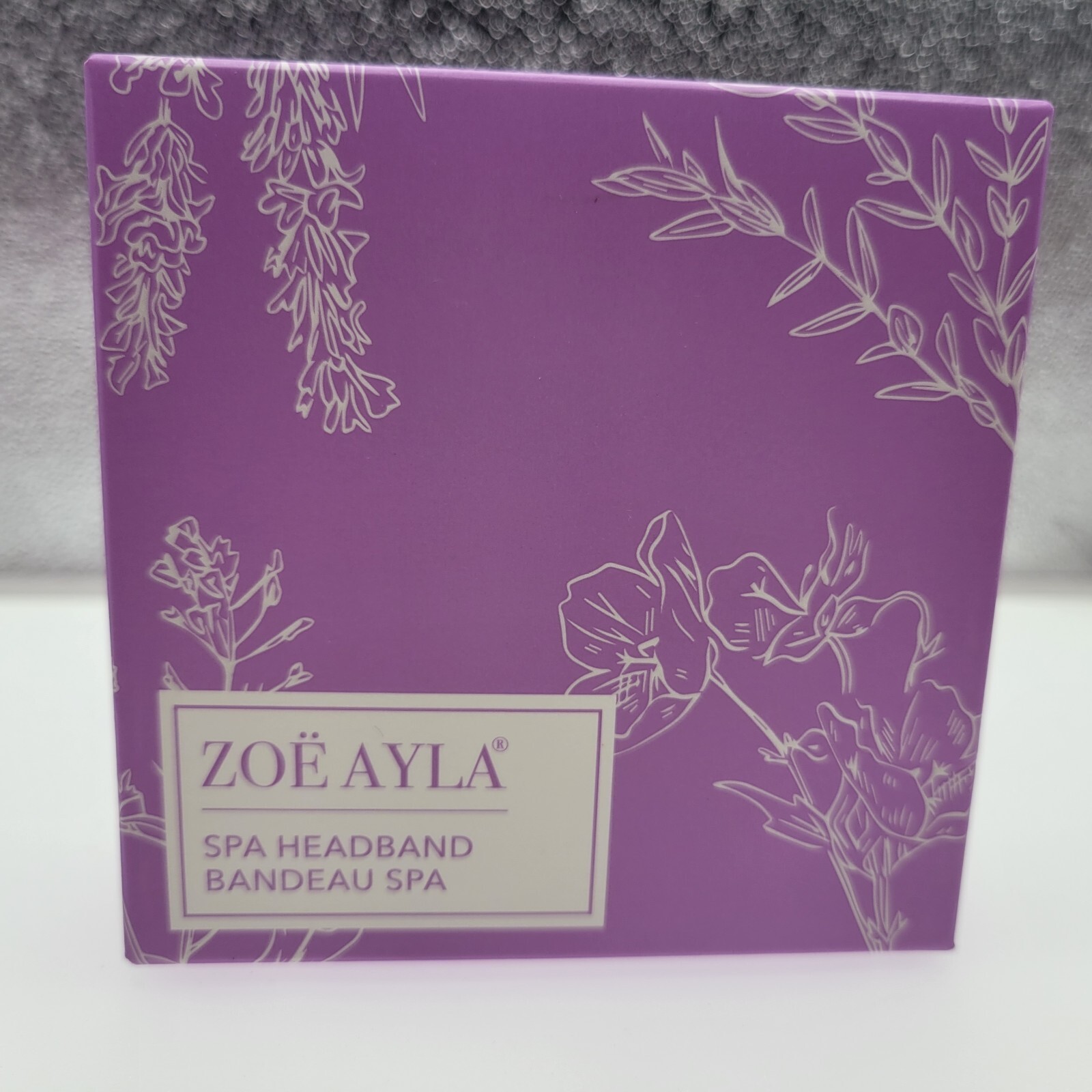 Zoe Ayla Hair Spa Towel Headband Bandeau Eco Friendly PURPLE Fabfitfun NEW BOX