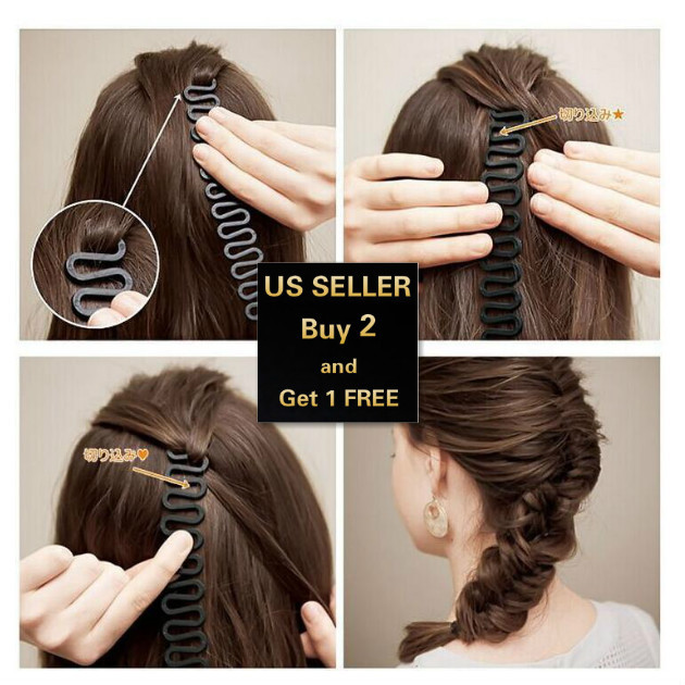 Hair French Braid Clip Magic Styling Stick DIY Bun Maker Tool