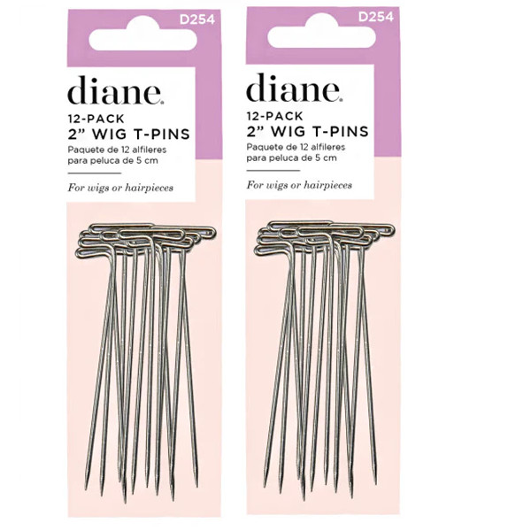 2 pk of Diane D254 Wig T- Pins 2″ each 12 pins