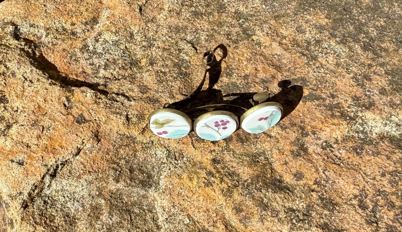 Hair Clip/French Barrette from vintage bone fine china broken plate girl, woman