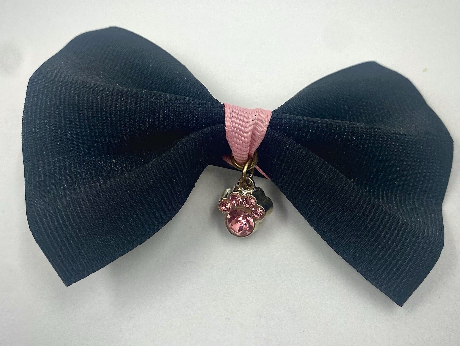 Hair bow Hair Clip Girls Women Pink Paw Dog Cat Charm Teacher Vet Work Gift