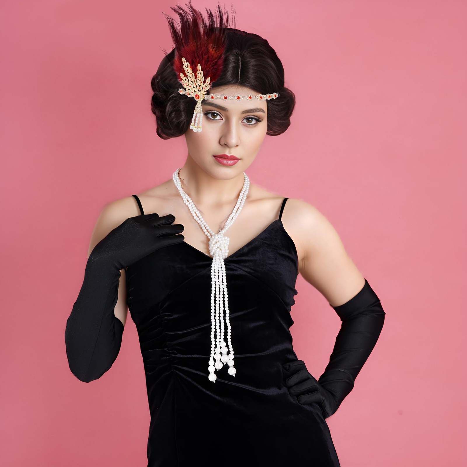 Flapper Headband Roaring 20s Headpiece Great Gatsby Headpiece for Women