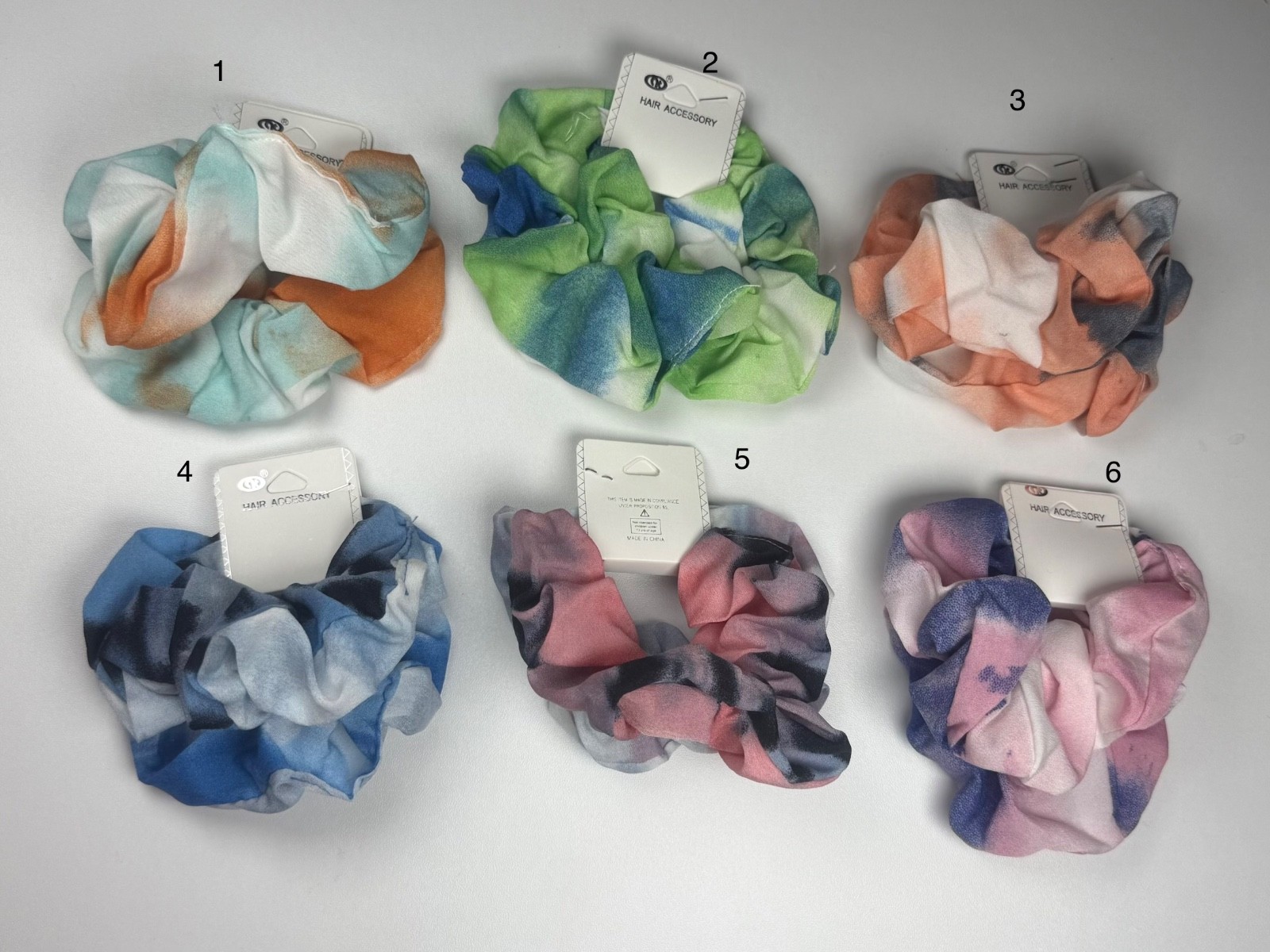 2 pack of Hair Tie Scrunchies Great Gifts for Women and Girls Choose Color