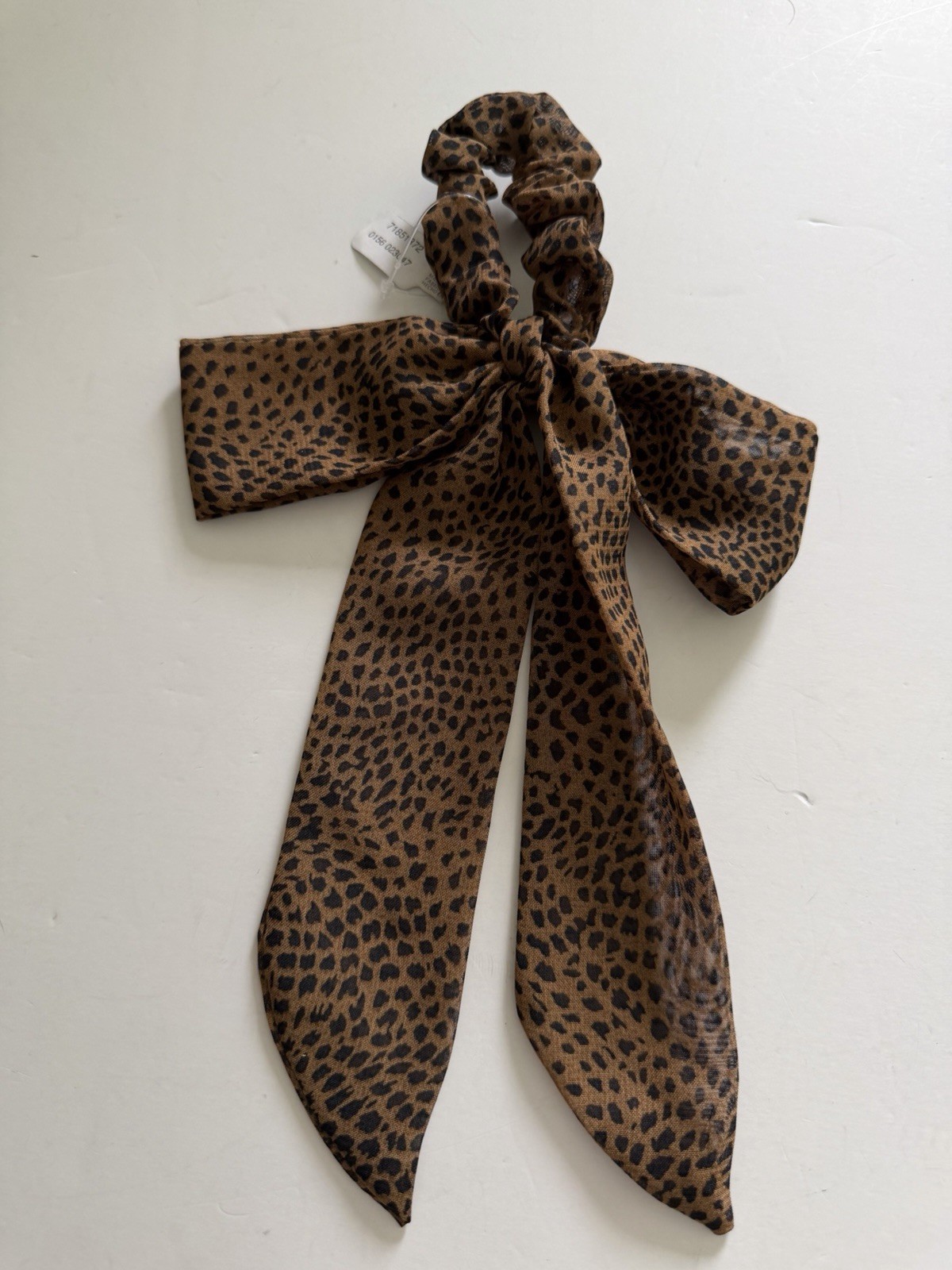 New Urban Outfitters 2 Bow Scrunchies Polka Dots Black White & Leopard Brown UO