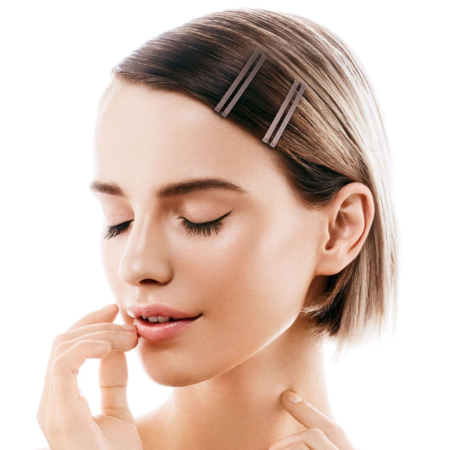 48 Pcs Open Center Hair Clips for Women – No Slip Hold, 4 Colors, Fine Hair Frie