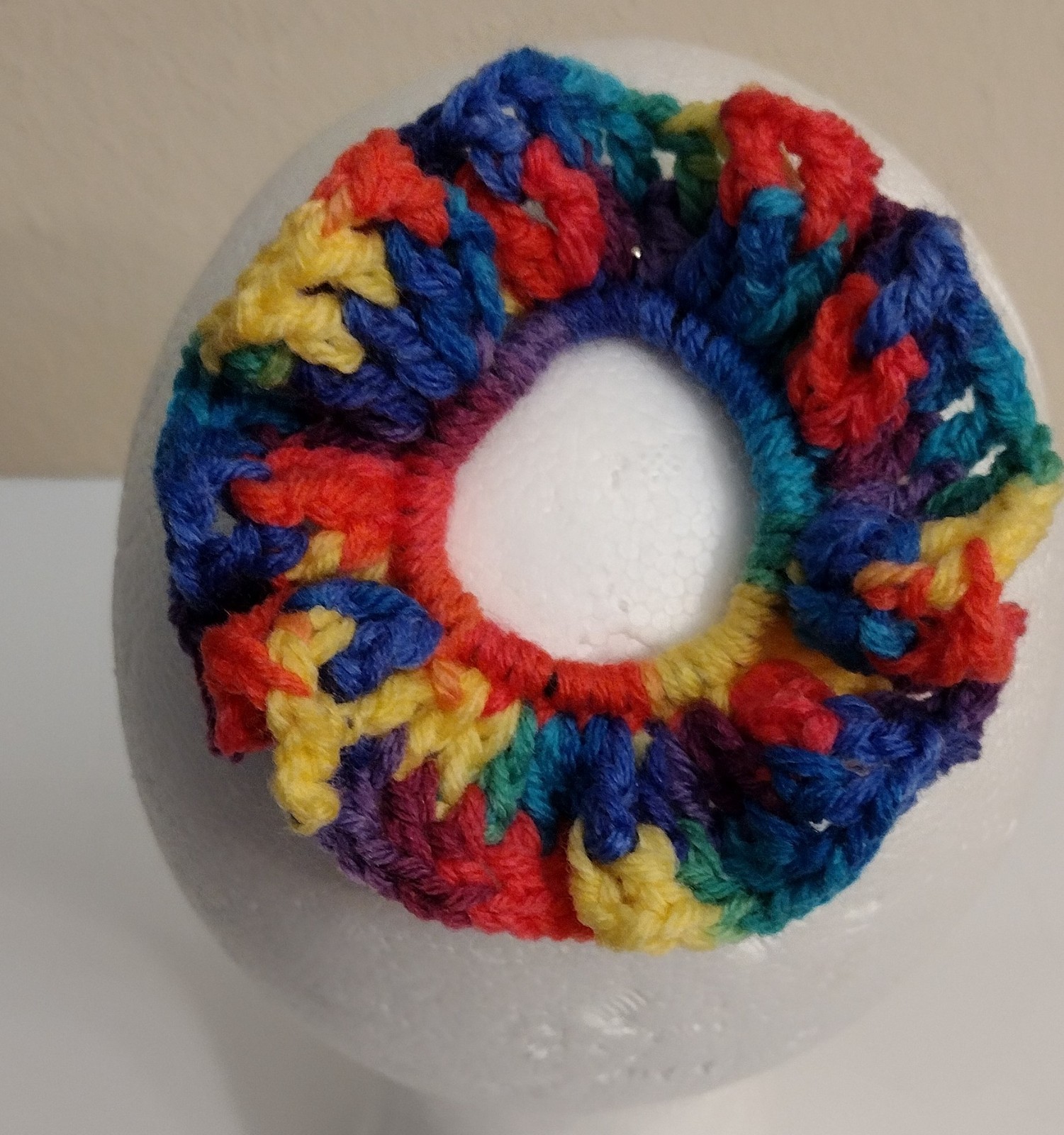 Hair Scrunchie Accessory Handmade Crochet, Various Colors