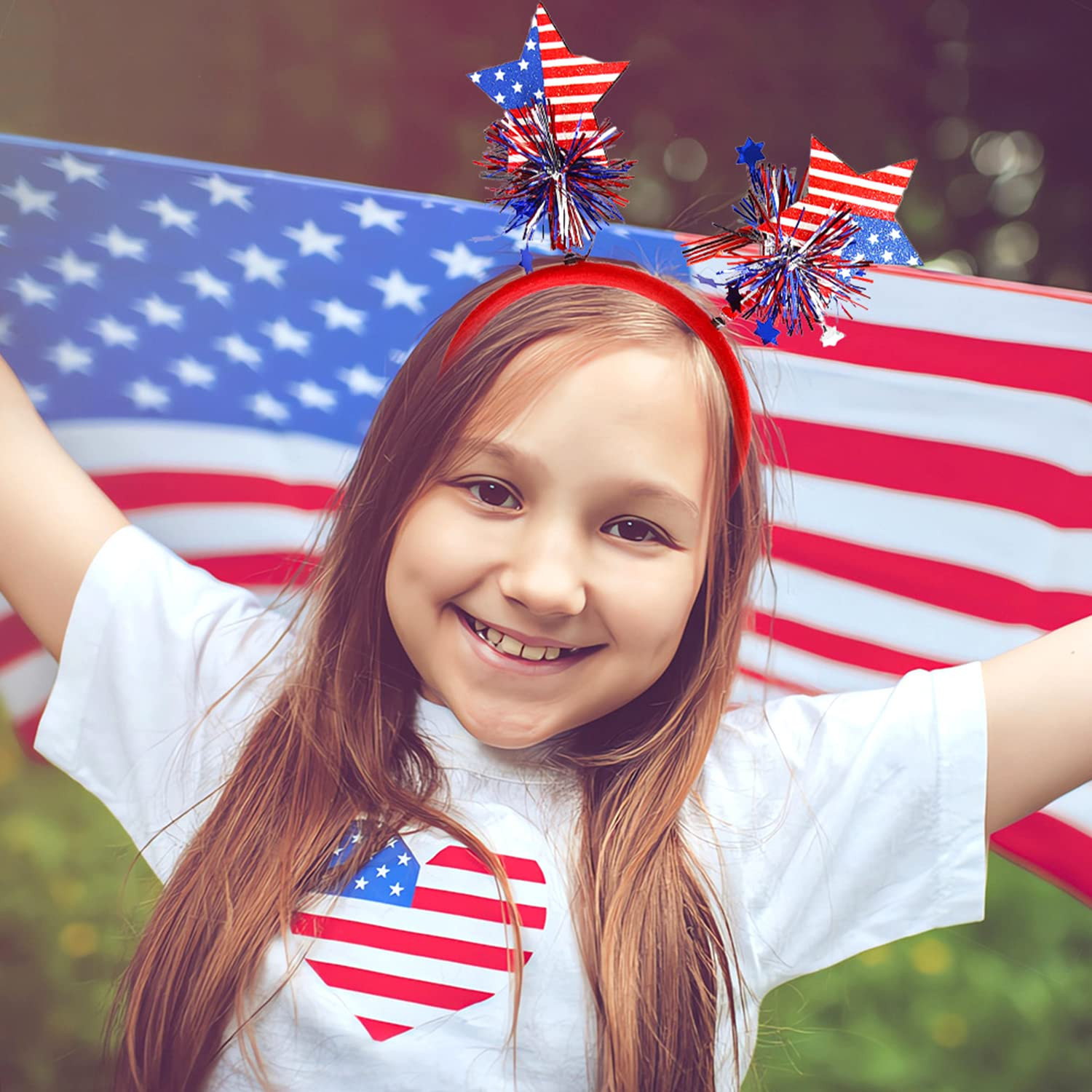 4Th Of July Headband Independence Day Accessories Patriotic Party Hair Supplies