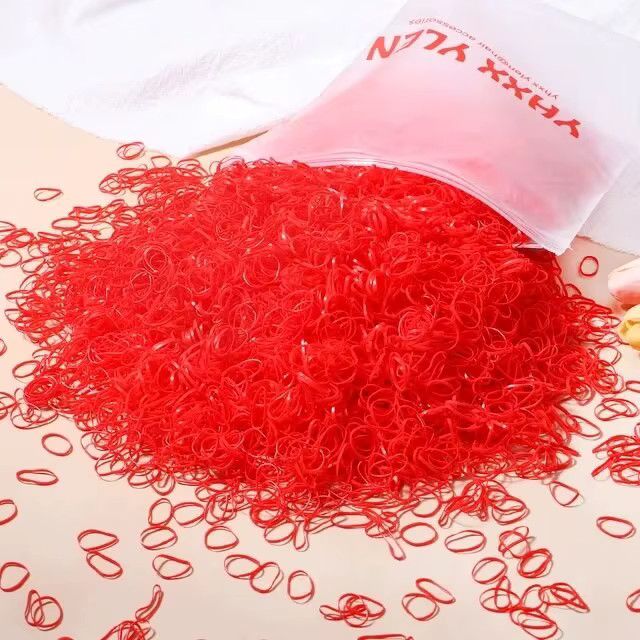 1000Pcs Colorful Small Disposable Hair Bands Scrunchie Girls Elastic Rubber Band