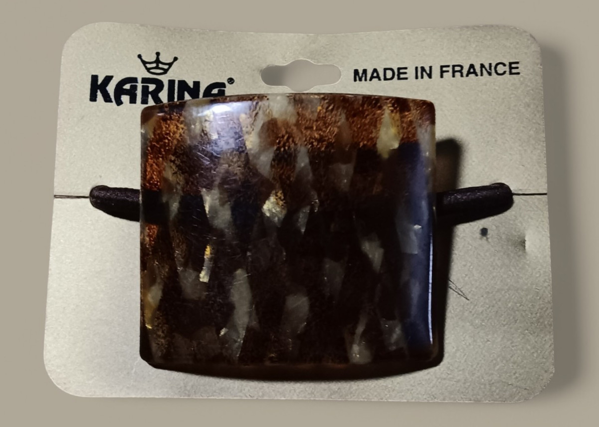 Karina French Couture Tortoise Shell Ponytail Hair Accessory Made in France