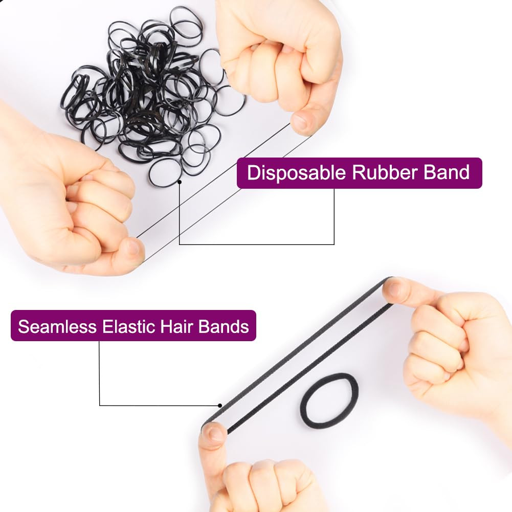 260PCS Hair Nets Set-50 Pcs 24 Inch Black Hair Nets with 50 U-Shaped Pins 50