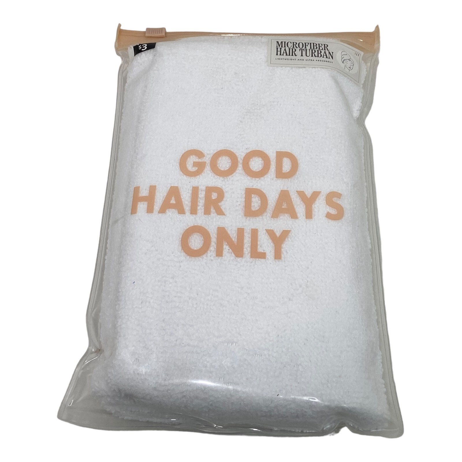 🐞 GOOD HAIR DAYS ONLY WHITE TERRYCLOTH TURBAN NEW – I1