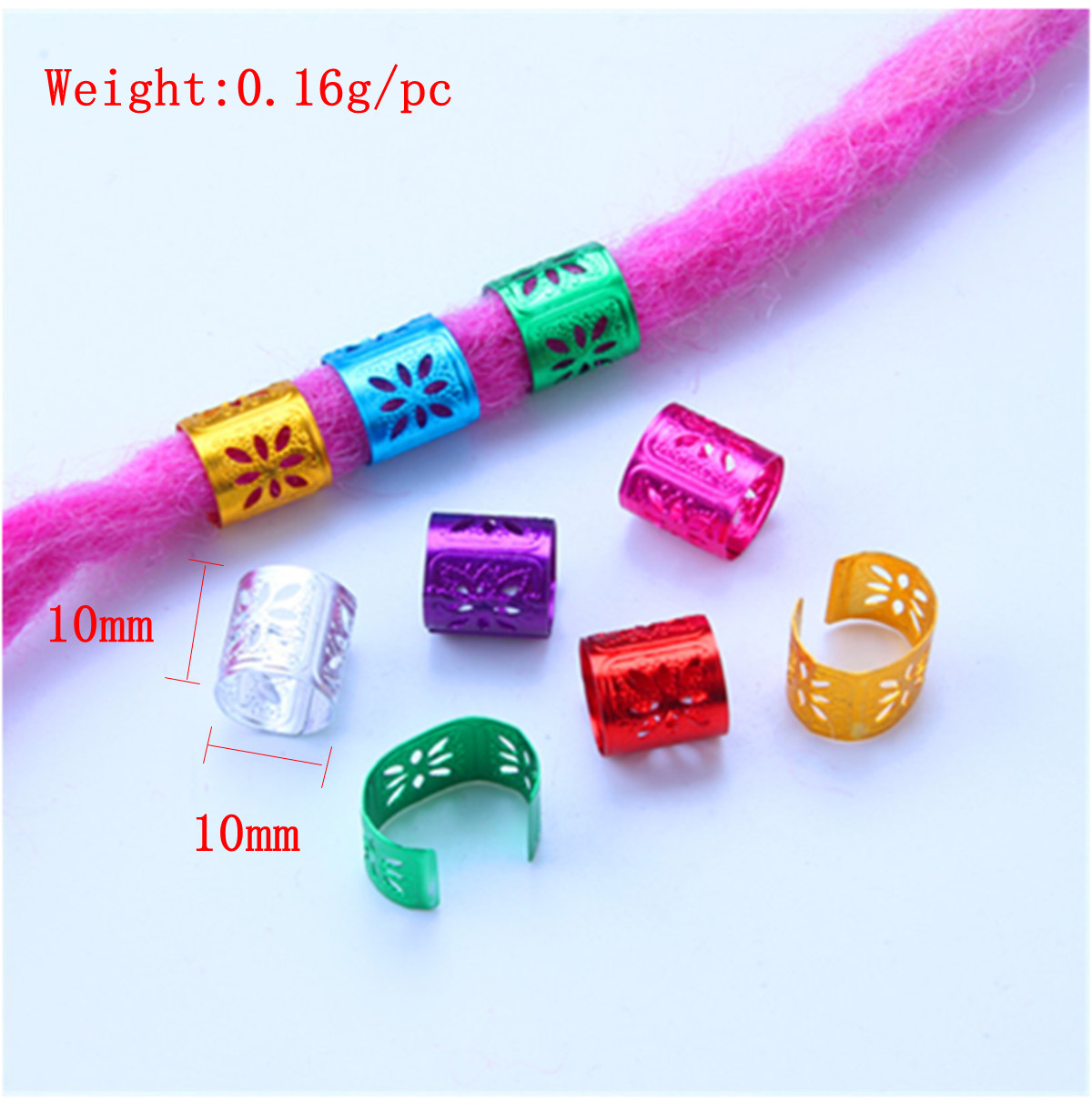 30Pcs Hair Jewelry Braid Rings Cuffs Accessories Pendants Dreadlocks Metal Beads