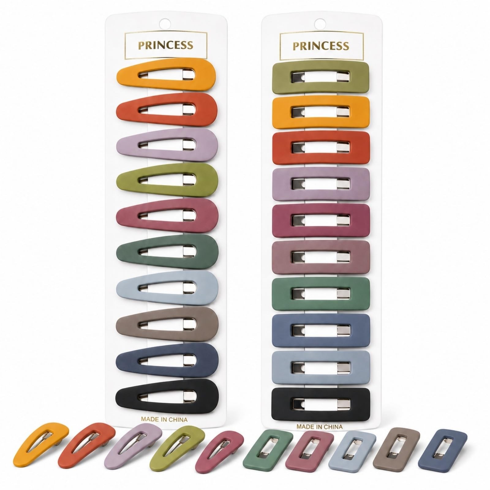 20 Pcs Small Hair Barrettes for Women, No Slip Metal Snap Clips, Hair Clips f…
