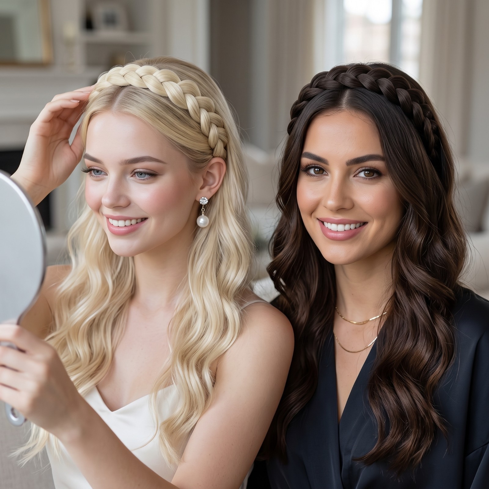 Headband Synthetic Hair Plaited Headband Braid Braided & Teeth Hair Band Beauty
