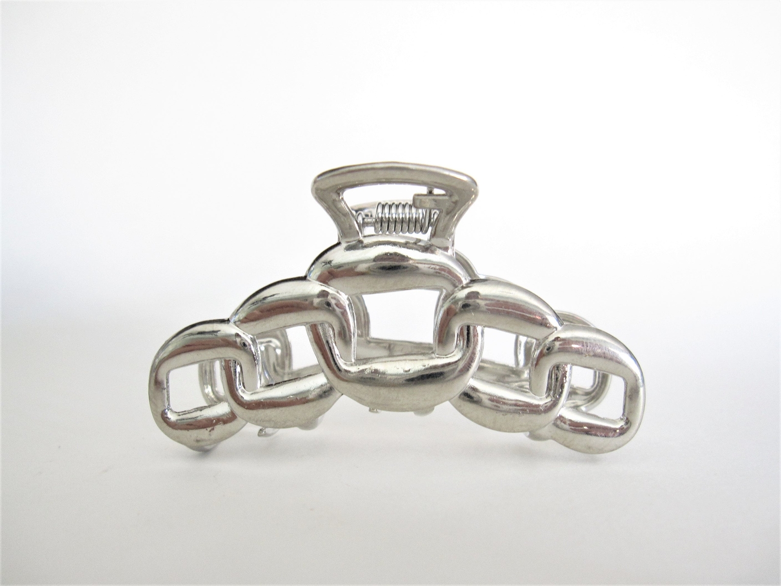 Rose gold or silver metal chain link hair claw clip jaw clip