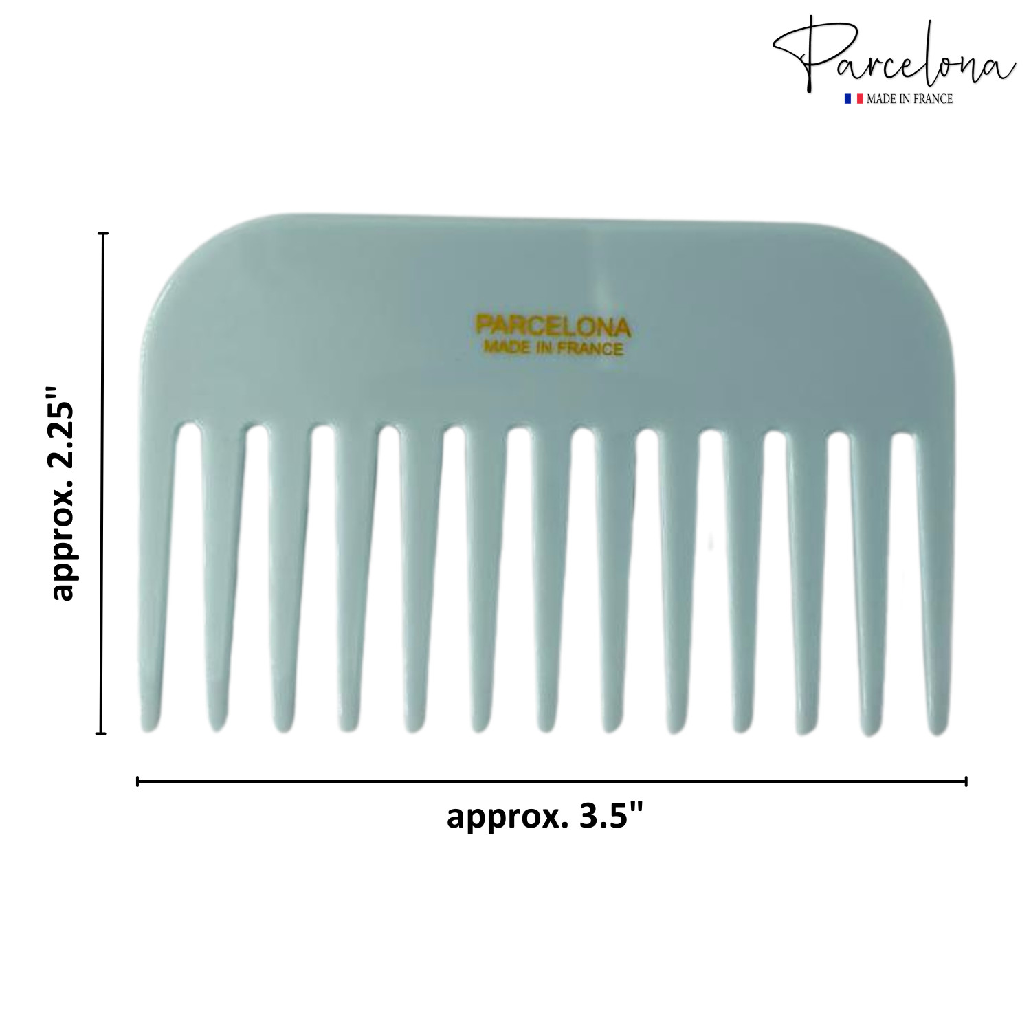 Parcelona Wide Tooth French Detangling Comb – Cellulose Acetate Hair Comb for
