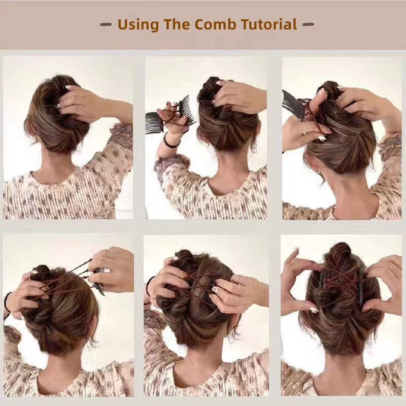 Vintage Creative Magic Hair Comb Elastic Rope Disc Hair Clip for Women Headwear