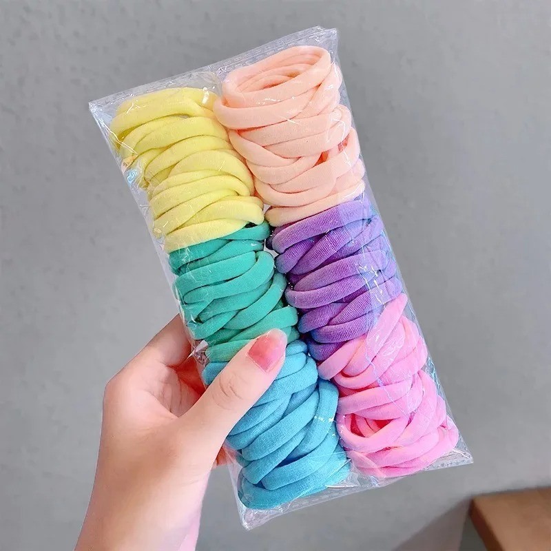 25-100X Women Girls Seamless Hair Band Ties Rope Ring Elastic Ponytail Holder US