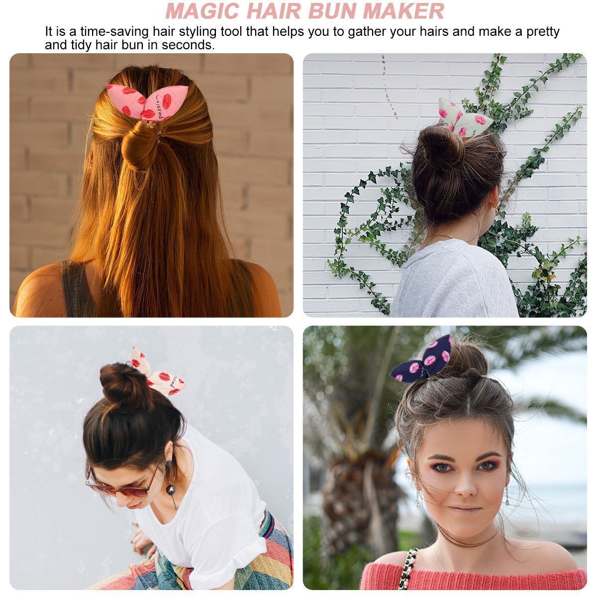 Deft Hair Bun Maker Bow Donut Cloth Makers French Twist Clip Magic Headband Tool