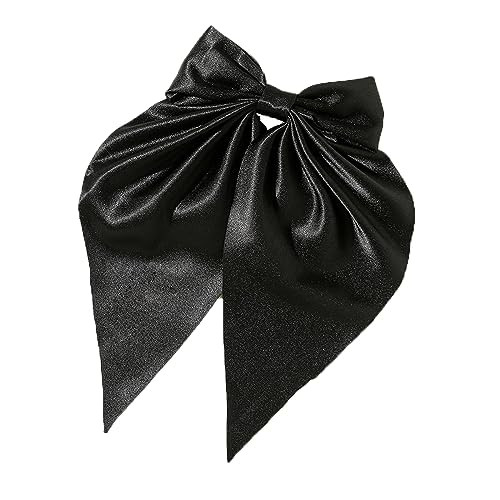 Super Big Bow Hair Clips French Style Soild Color Knotted Bowknot Spring Snap