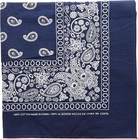 Motique Accessories Extra Large Paisley Bandana 27×27 Inch