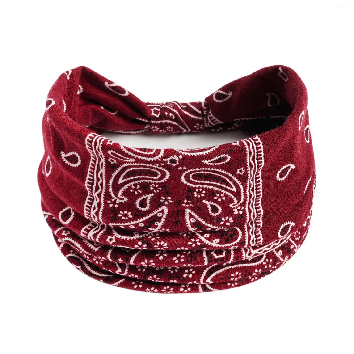 Bohemian Headbands for Women Cashew Flower Head Band Yoga Sports Hairband wide