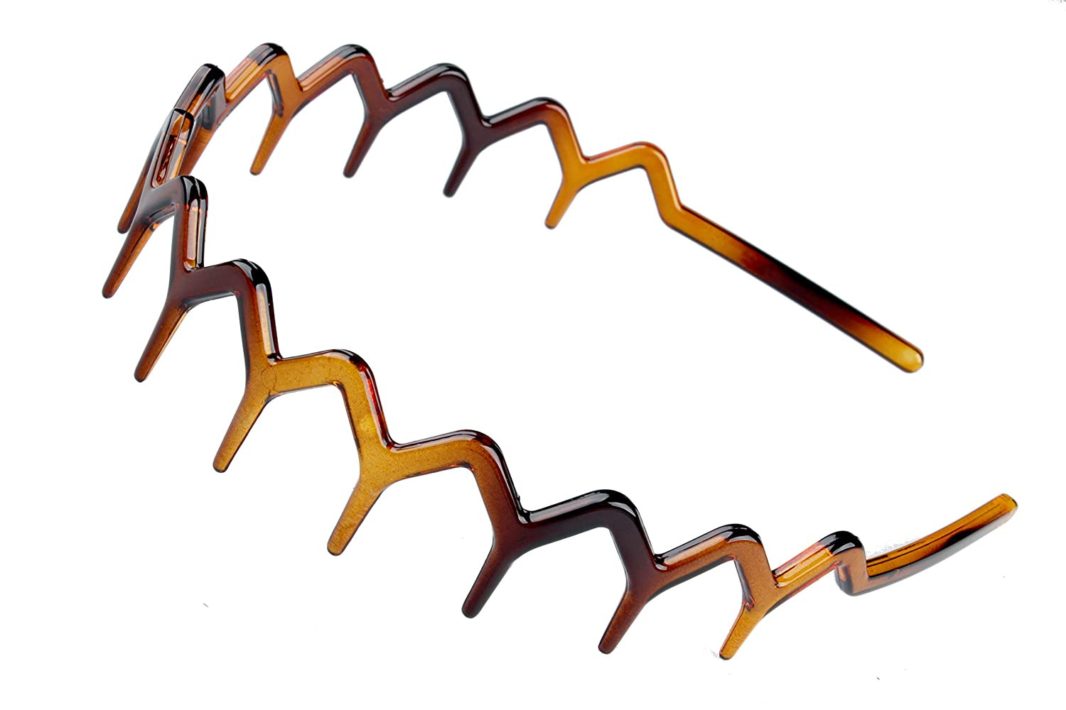Zig Zag Headbands – Recycled Plastic Wavy Hair Band with Teeth, Headbands for Wo