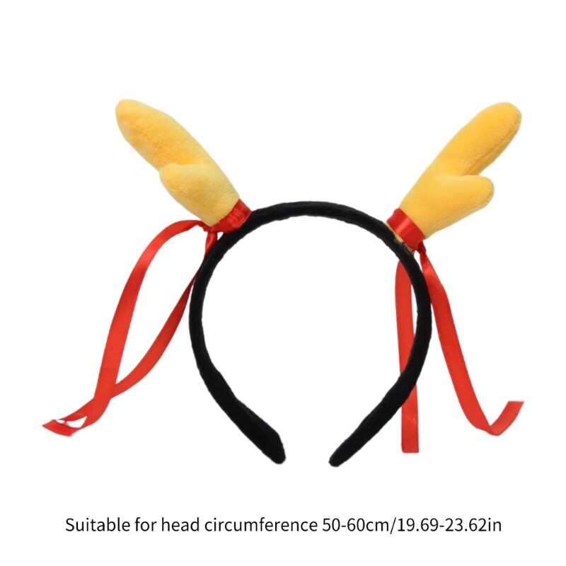 Plush Dragon Headband for Women Girls Chinese Seraphim New Year Party Hairband