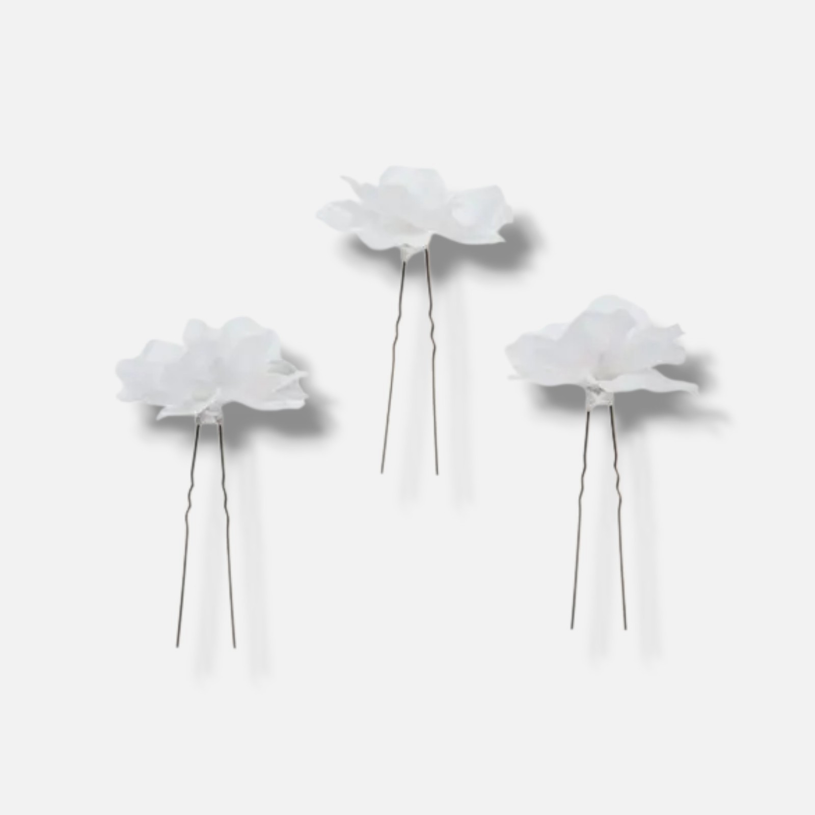 Jennifer Behr Women’s White Gold Set Of 3 Gale Flower Hairpins