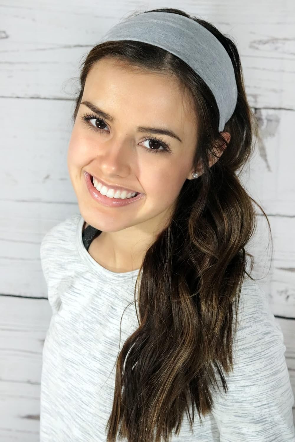 Kenz Laurenz Soft Elastic Cotton Hair Headbands for Women, Pack of 12 Black