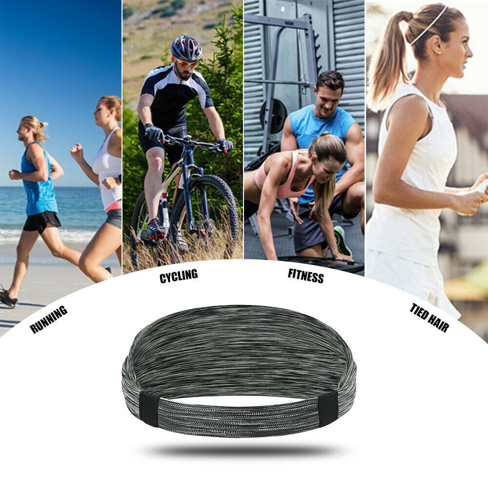 Workout Headbands for Men Women Sweatband Elastic Sweat Bands Elastic Headbands