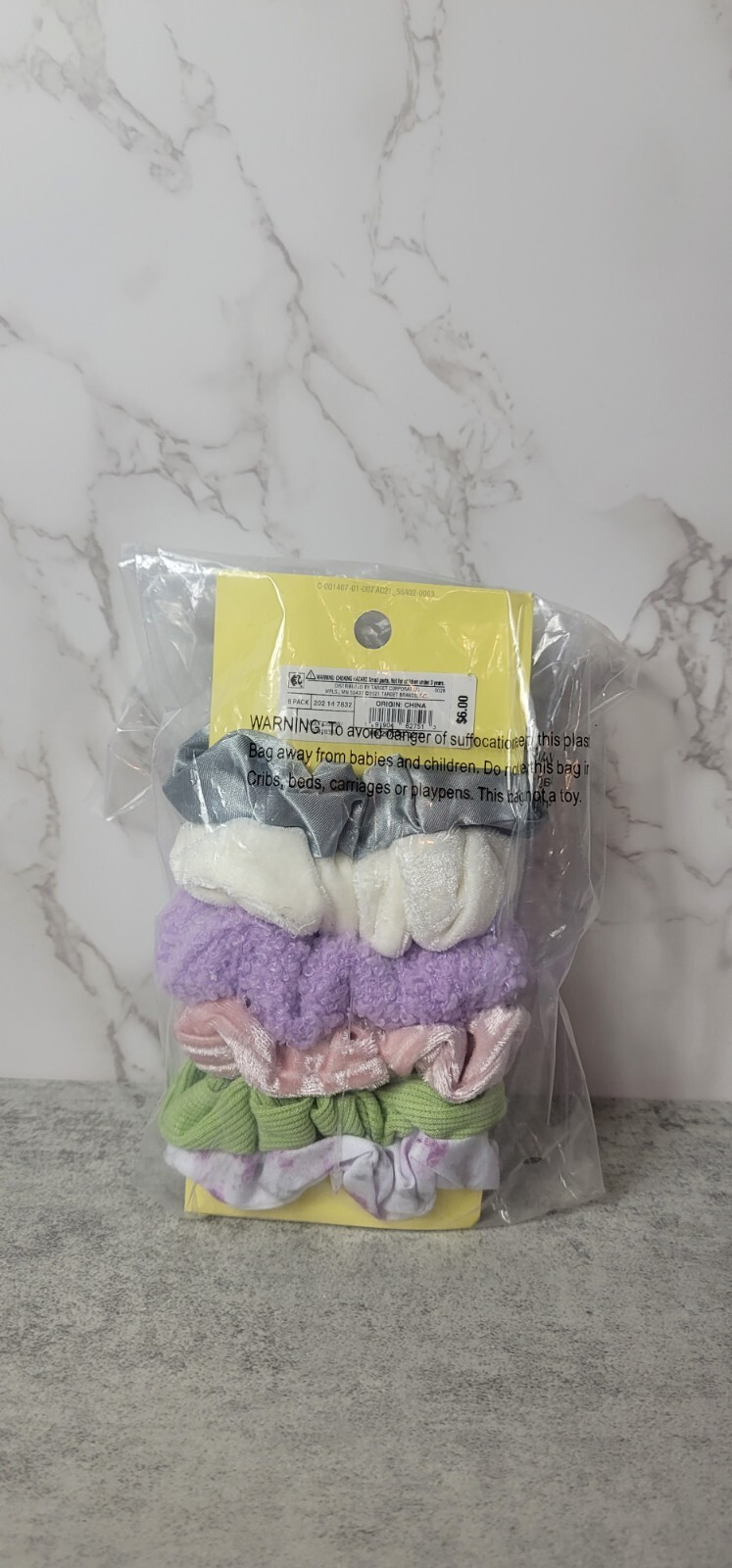 6 Art Class Hair Scrunchies Assorted Colors Multicolor Style Scunchie Ponytail