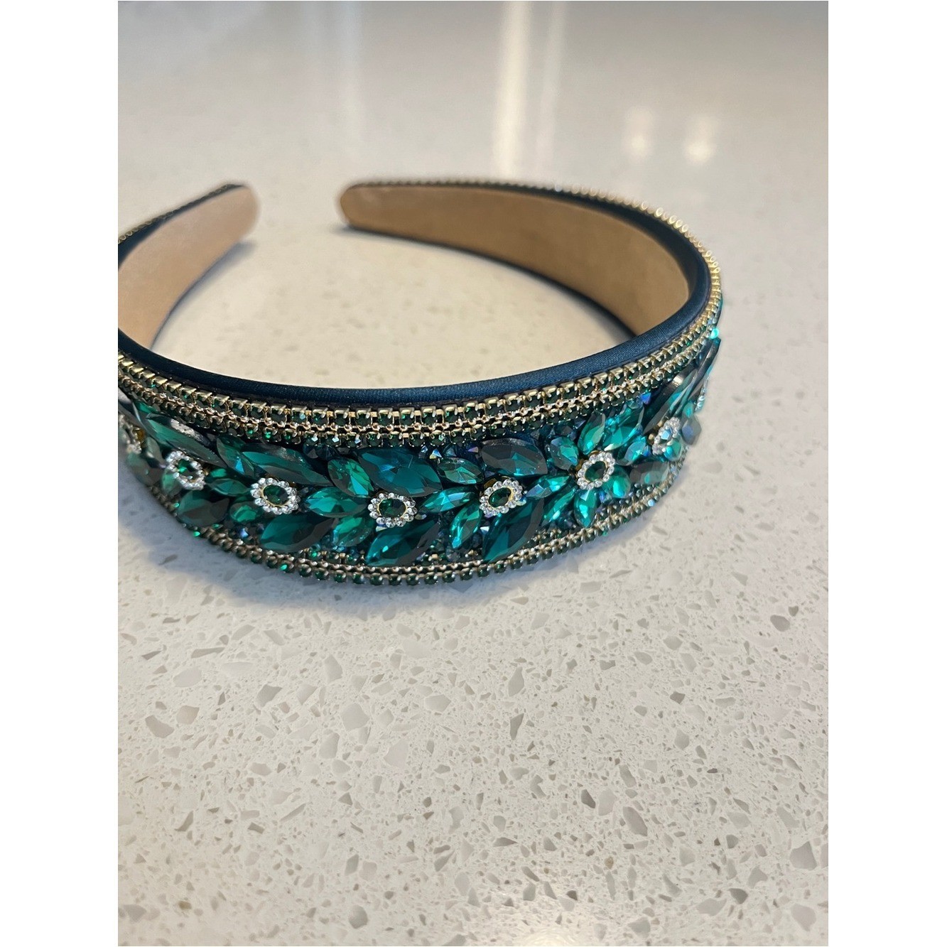 Embellished green Crystal Headband