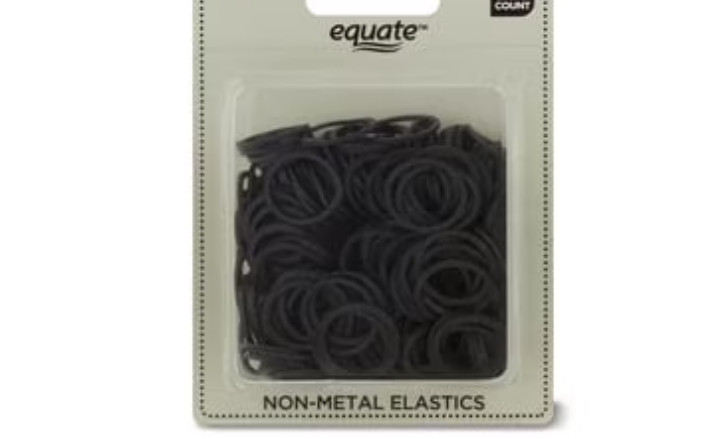 250 Small Black Rubber Bands for Crafts Hobbies Pony Hair Holder Office Use.