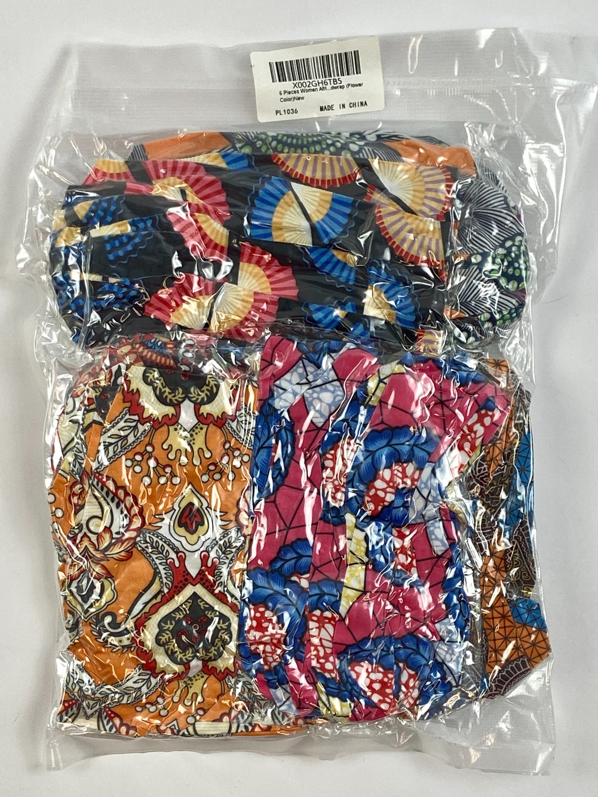 African Turban Knot Pre-Tied Bonnet Beanie Cap Headwrap Flower 6 Pieces