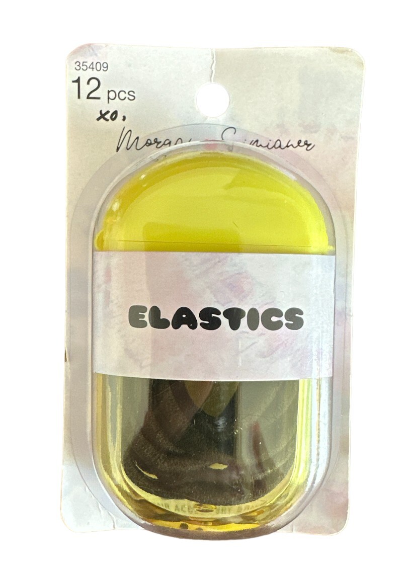 Scunci Morgan Simianer 12Pc Elastic Hair Ties & Carry Case 35409 Black