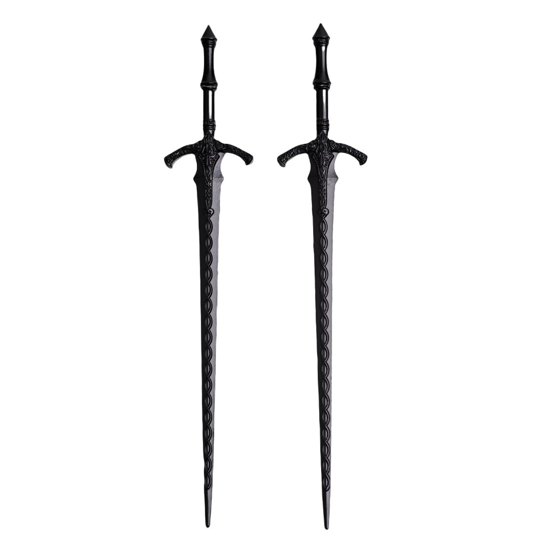 2PCS Retro Viking Hair Sticks – Black Gothic Metal Sword Hair Pins for Women, Pe