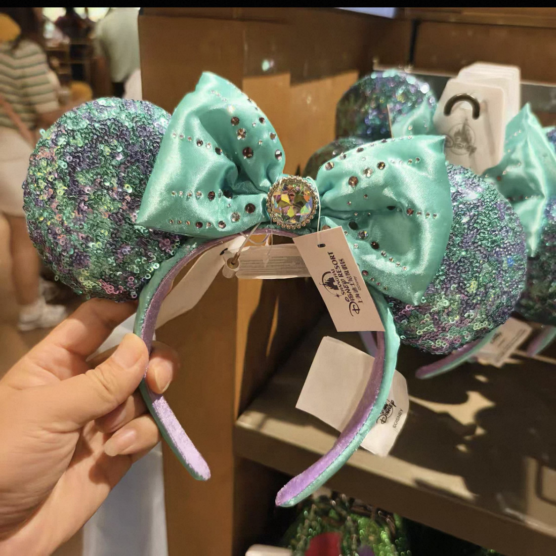 2026 Loungefly Disney.Parks Rapunzel Magical Minnie Mouse Ears Sequins Headband