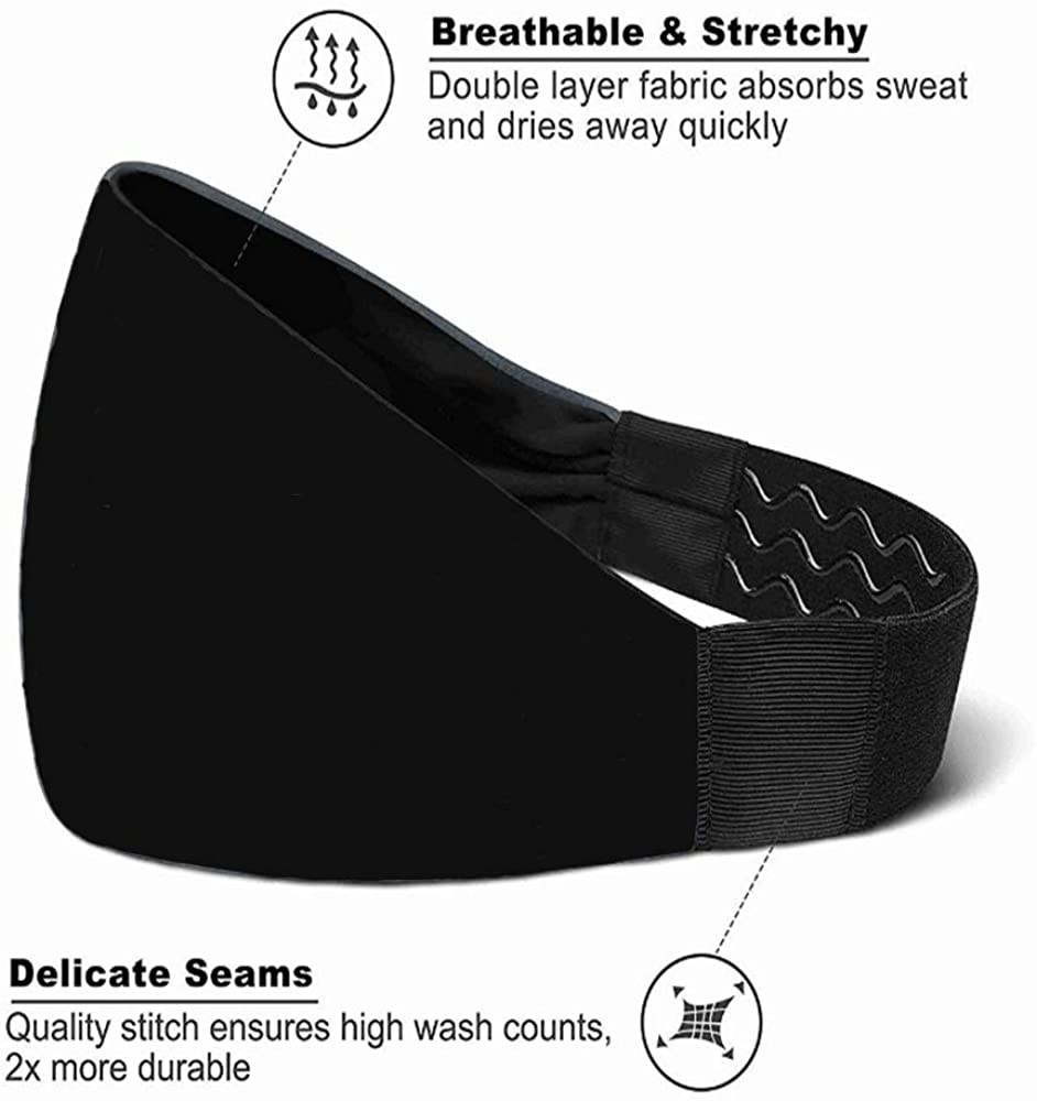 Width Headband Moisture Wicking Sweatbands for Workout Running Yoga Bike Helmet