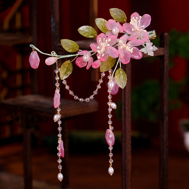 Ancient Style Hanfu Hairpin Flower Tassel Hair Accessories Delicate Headpiece